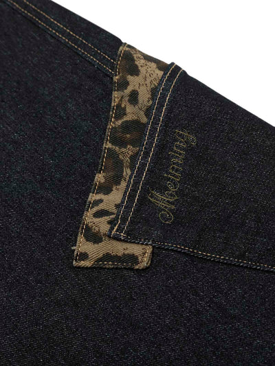 WIDE-LEG CARGO PANTS WITH DECONSTRUCTED CHEETAH PRINT DESIGN