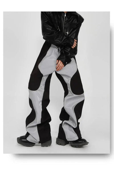 WIDE-LEG PANTS SET IN BLACK AND GRAY WITH EFFORTLESS STYLE