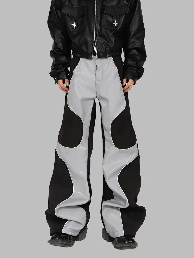 WIDE-LEG PANTS SET IN BLACK AND GRAY WITH EFFORTLESS STYLE