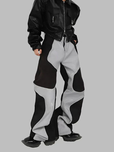 WIDE-LEG PANTS SET IN BLACK AND GRAY WITH EFFORTLESS STYLE