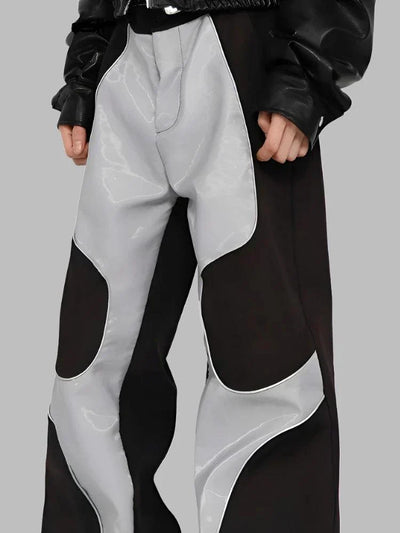 WIDE-LEG PANTS SET IN BLACK AND GRAY WITH EFFORTLESS STYLE